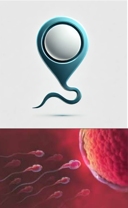 Images of sperm cells resembling geopins