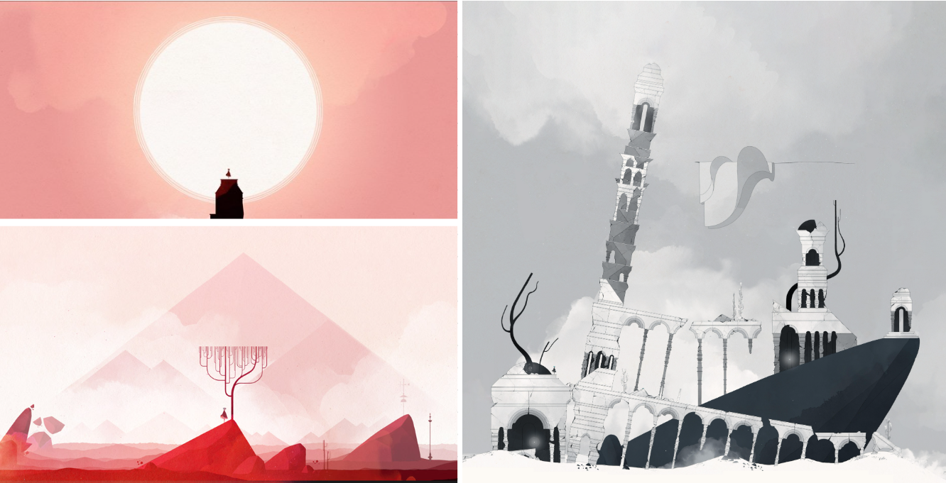 Level designs in Gris