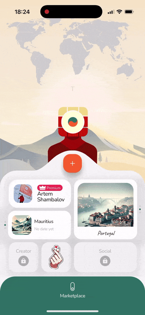 tTravel scratch map
